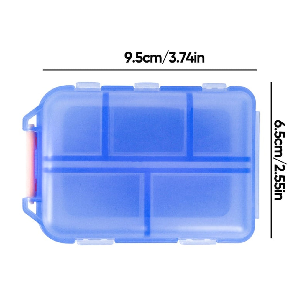 10-Compartment Pill Organizer With Customisable Labels Water-Resistant Travel Case - Image 9