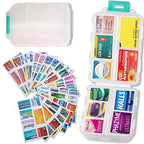 10-Compartment Pill Organizer With Customisable Labels Water-Resistant Travel Case - Image 1