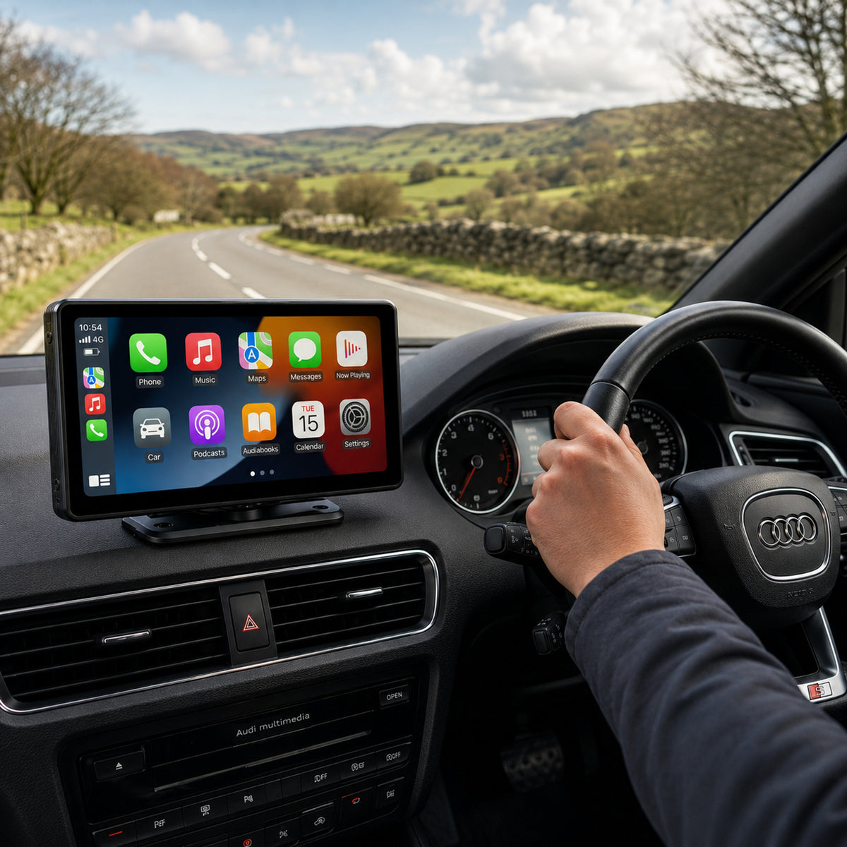 10.26-Inch Car Stereo Touchscreen With Wireless Carplay Android Auto Bluetooth And Backup Camera Input - Image 2
