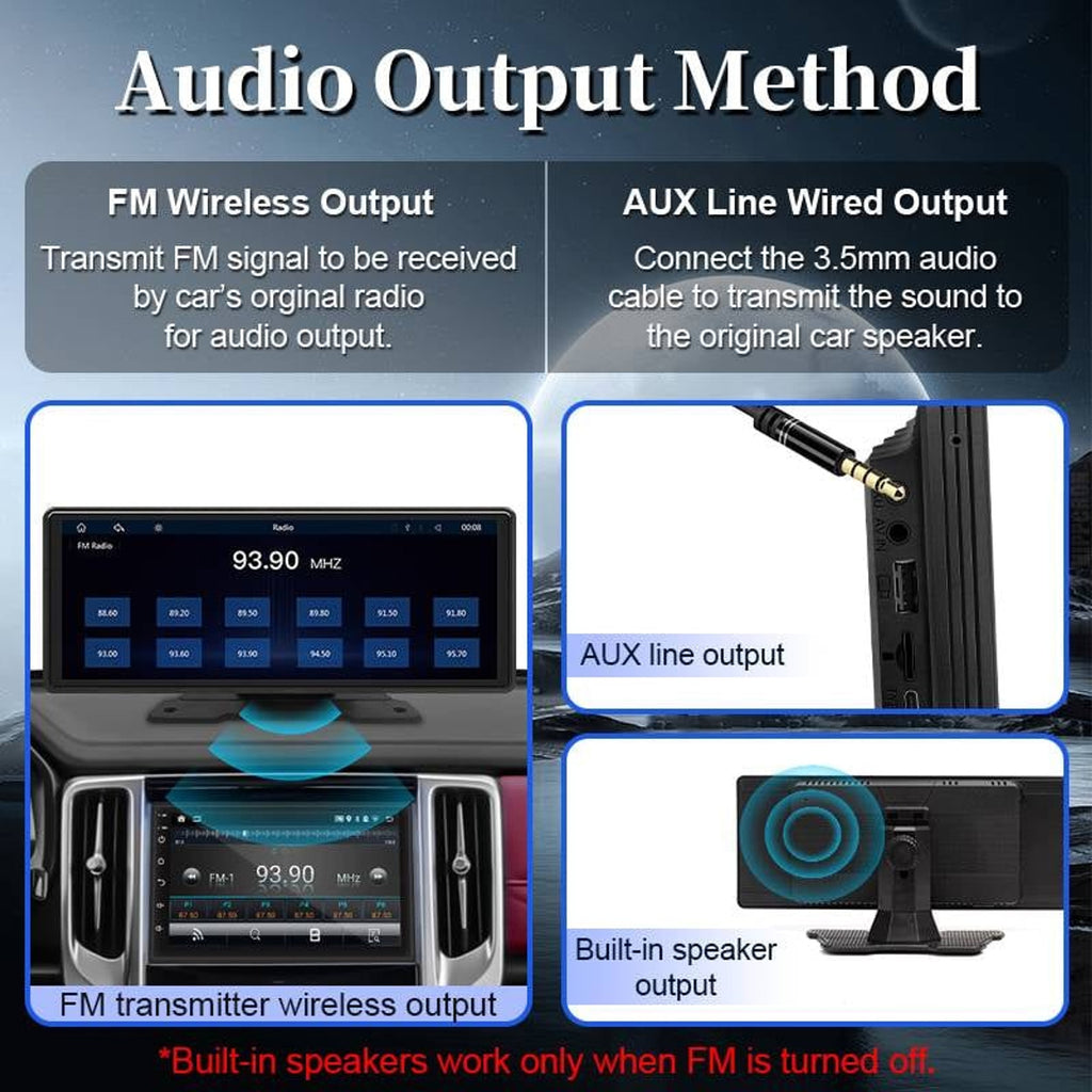 10.26-Inch Car Stereo Touchscreen With Wireless Carplay Android Auto Bluetooth And Backup Camera Input - Image 5