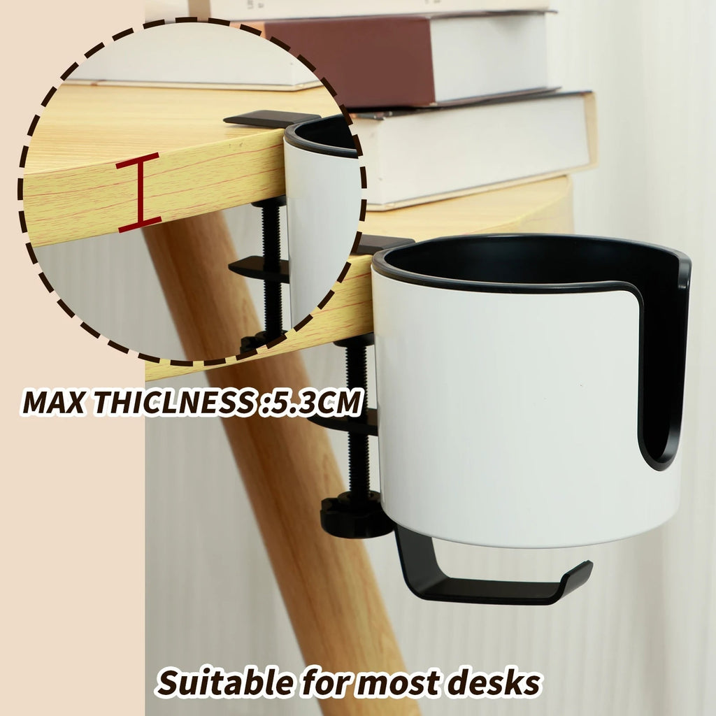 2-in-1 Desk Cup Holder With Headphone Hook And Adjustable Clamp - Image 8