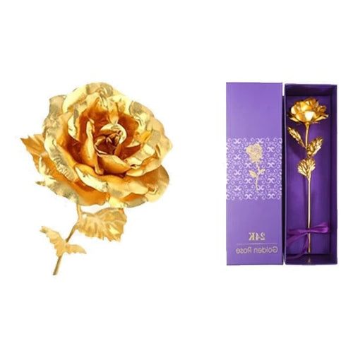 24K Gold Dipped Christmas Gold Rose With Gift Box Handmade Eternal Rose - Image 2