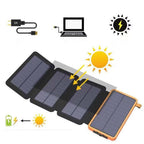 25000mAh Solar Power Bank With 4 Panels 10W Quick Charge Portable Charger For Outdoor Use - Image 1