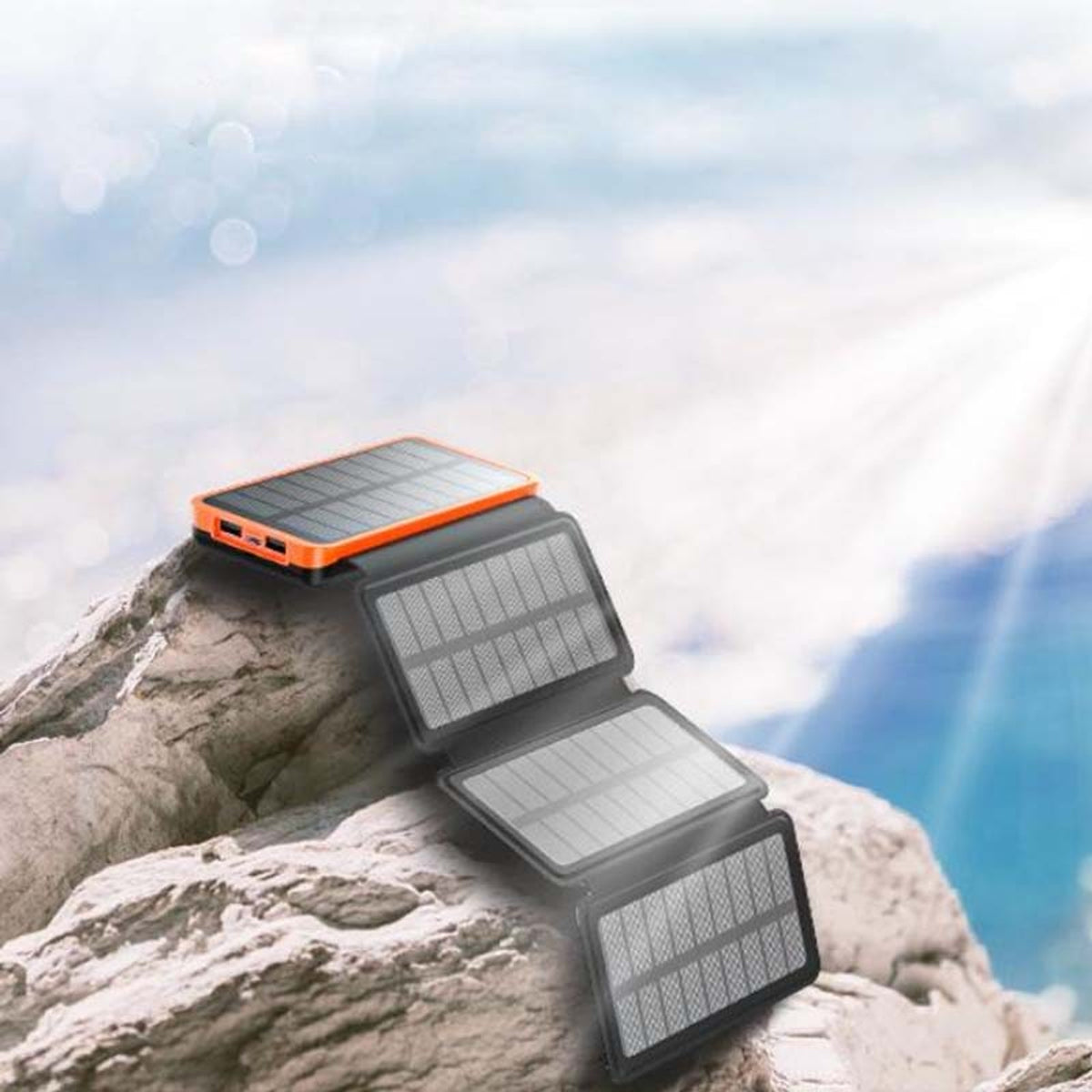 25000mAh Solar Power Bank With 4 Panels 10W Quick Charge Portable Charger For Outdoor Use - Image 8