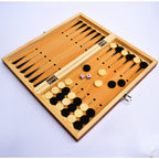 3 In 1 Chess Set Wooden Folding Magnetic Board Game - Image 2