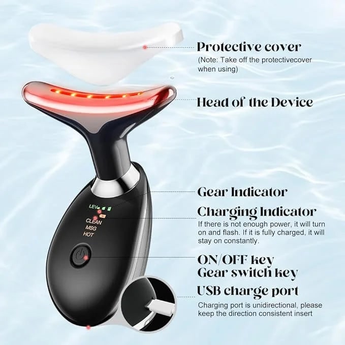 3-in-1 Face & Neck Beauty Massager With Smart Touch Activation - Image 3