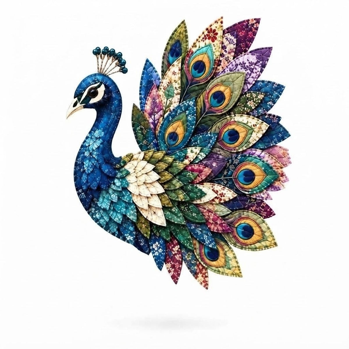 3D Fabric Bird Craft Kit With Layered Felt Feathers For Creative Diy Home Décor - Image 6