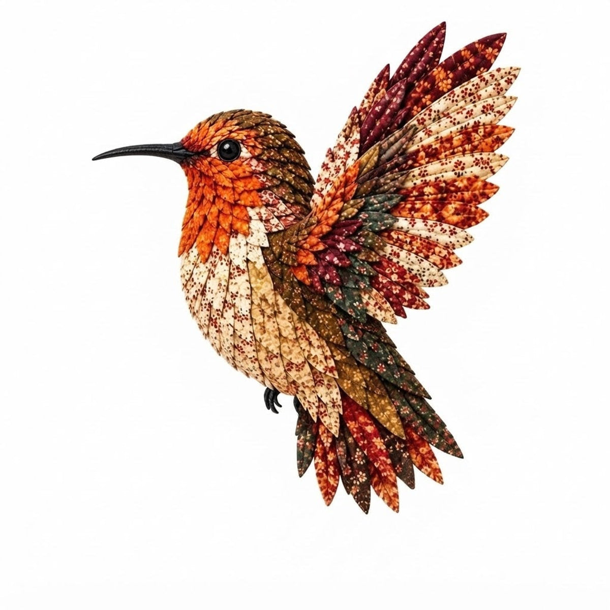 3D Fabric Bird Craft Kit With Layered Felt Feathers For Creative Diy Home Décor - Image 5
