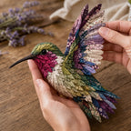 3D Fabric Patchwork Bird Kit By Wingmend No-Sew Craft With Real Raised Texture - Image 1