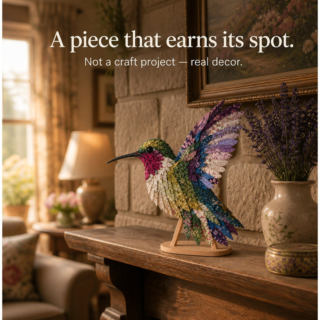3D Fabric Patchwork Bird Kit By Wingmend No-Sew Craft With Real Raised Texture - Image 16