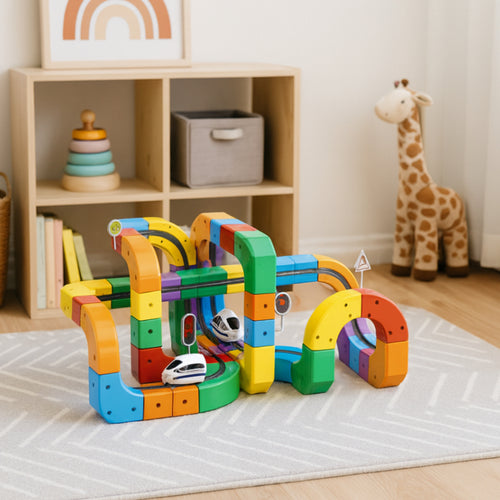 3D Train Building Set For Kids Stem Toy With Modular Tracks And Rechargeable Engine - Image 3