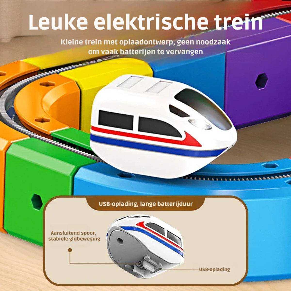 3D Train Building Set For Kids Stem Toy With Modular Tracks And Rechargeable Engine - Image 6