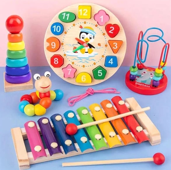 5-in-1 Wooden Montessori Activity Set For Sensory And Motor Development - Image 7
