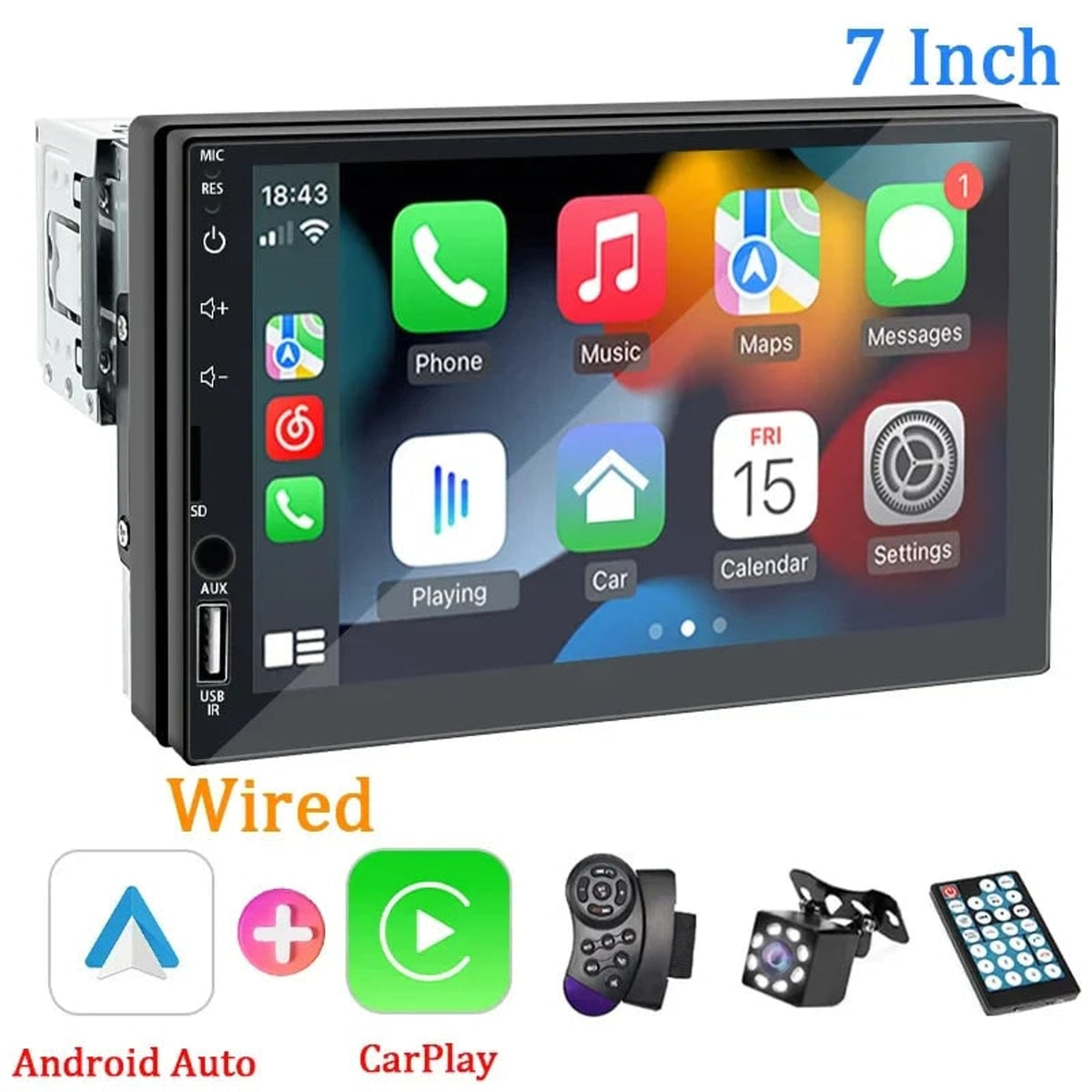7-inch 1-DIN MP5 Car Stereo Head Unit With USB Bluetooth Carplay And Android Auto - Image 7