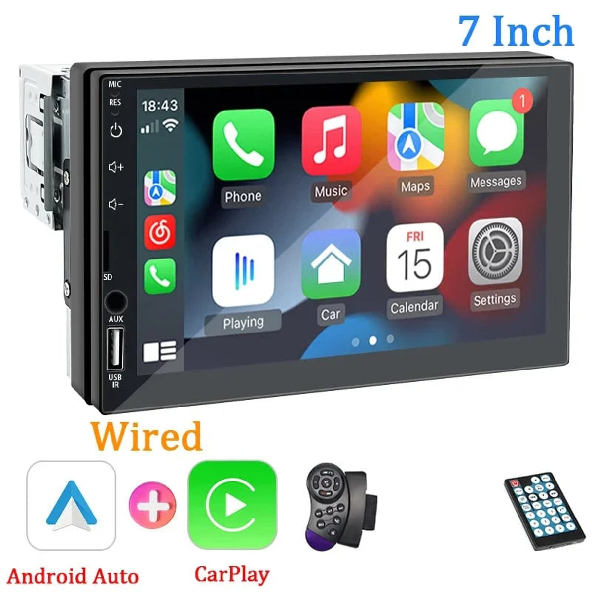 7-inch 1-DIN MP5 Car Stereo Head Unit With USB Bluetooth Carplay And Android Auto - Image 8