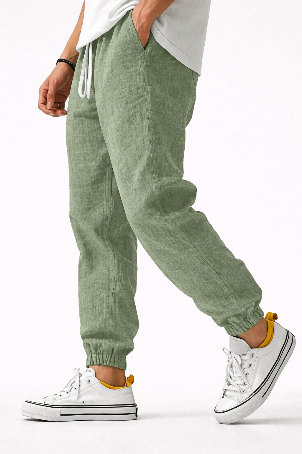 NOVA | Men's Breathable Linen Pants | Lightweight Summer Pants with Elastic Waist