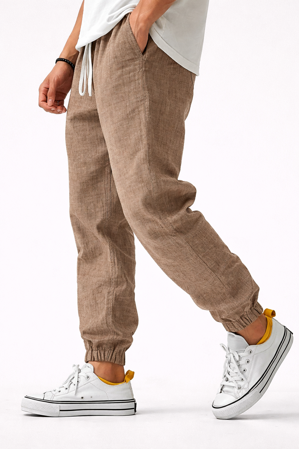 NOVA | Men's Breathable Linen Pants | Lightweight Summer Pants with Elastic Waist