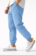 NOVA | Men's Breathable Linen Pants | Lightweight Summer Pants with Elastic Waist