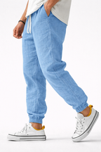 NOVA | Men's Breathable Linen Pants | Lightweight Summer Pants with Elastic Waist