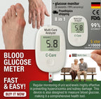 Portable Blood Glucose Meter with Digital Display and One-Button Testing