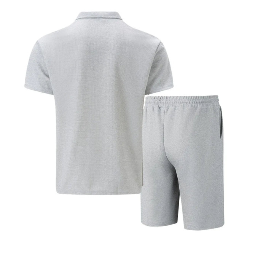 Men's Breathable Cotton Co-Ord Set | Relaxed Fit Polo Shirt and Shorts for Summer 8