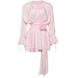 Women's Mini Dress with Sculpting Silhouette and Lace-Up