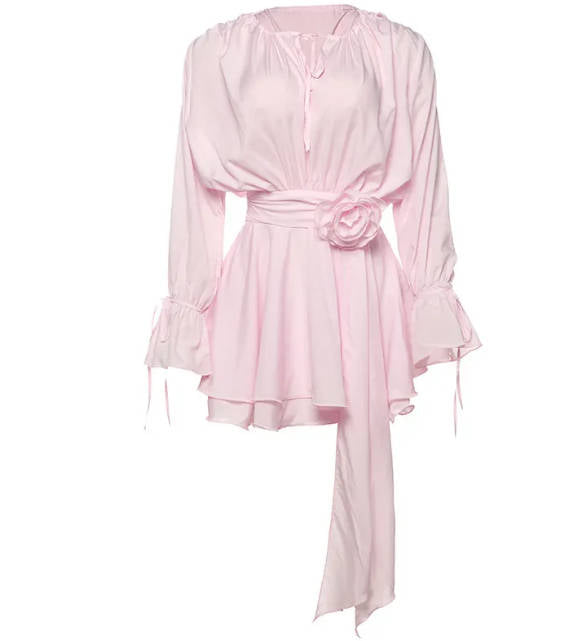 Women's Mini Dress with Sculpting Silhouette and Lace-Up