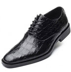 Dress Shoes with Cushioned Leather Lining and Croc Embossed