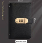 Vaultara Combination Lock Savings Notebook With A6 Croc-Embossed Cover