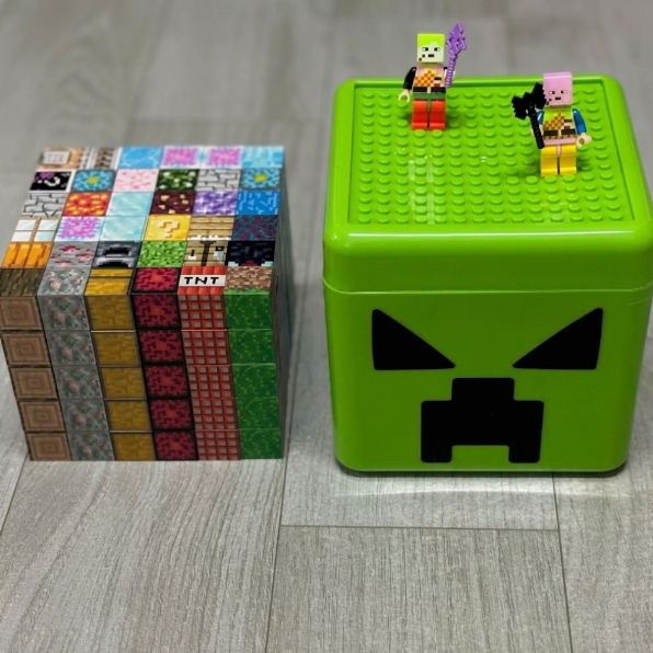 Magnetic Building Blocks 205-Piece Set With Storage Box And Figurines For Kids