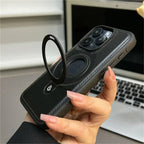 Adds Functionality Leather Magsafe Case With Fold-Out Ring Stand - Image 4