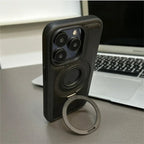 Adds Functionality Leather Magsafe Case With Fold-Out Ring Stand - Image 3