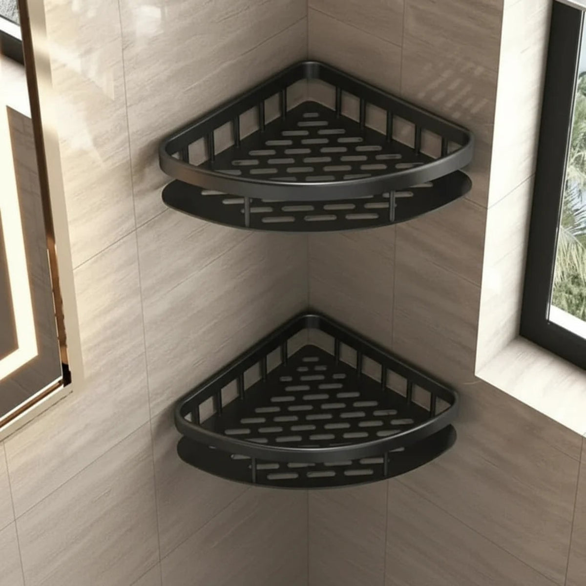 Adhesive Bathroom Shelf Drill-Free Shower Caddy For Shampoo And Toiletries - Image 10