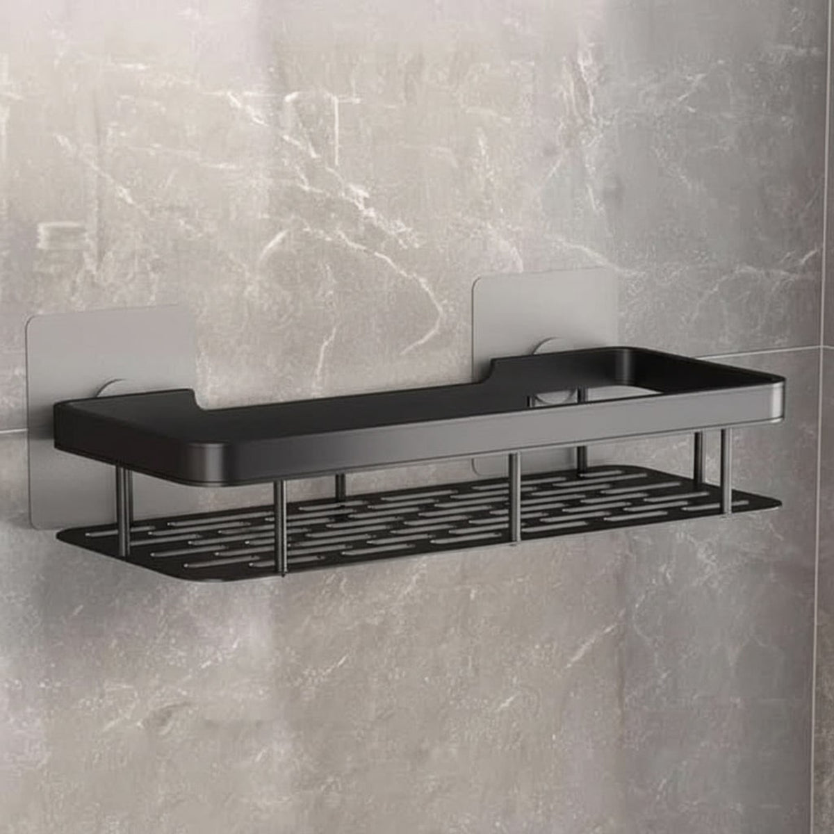 Adhesive Bathroom Shelf Drill-Free Shower Caddy For Shampoo And Toiletries - Image 4