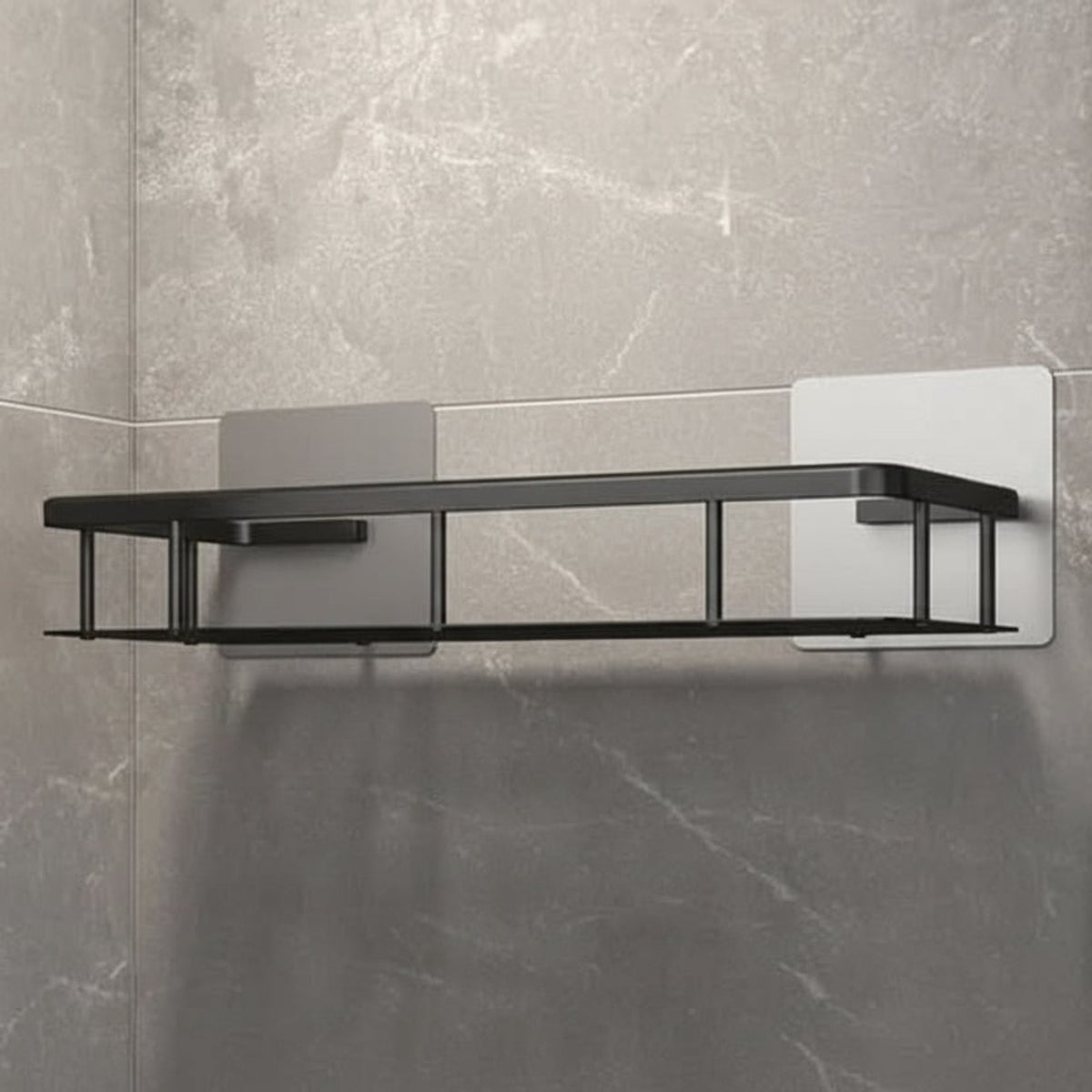 Adhesive Bathroom Shelf Drill-Free Shower Caddy For Shampoo And Toiletries - Image 2