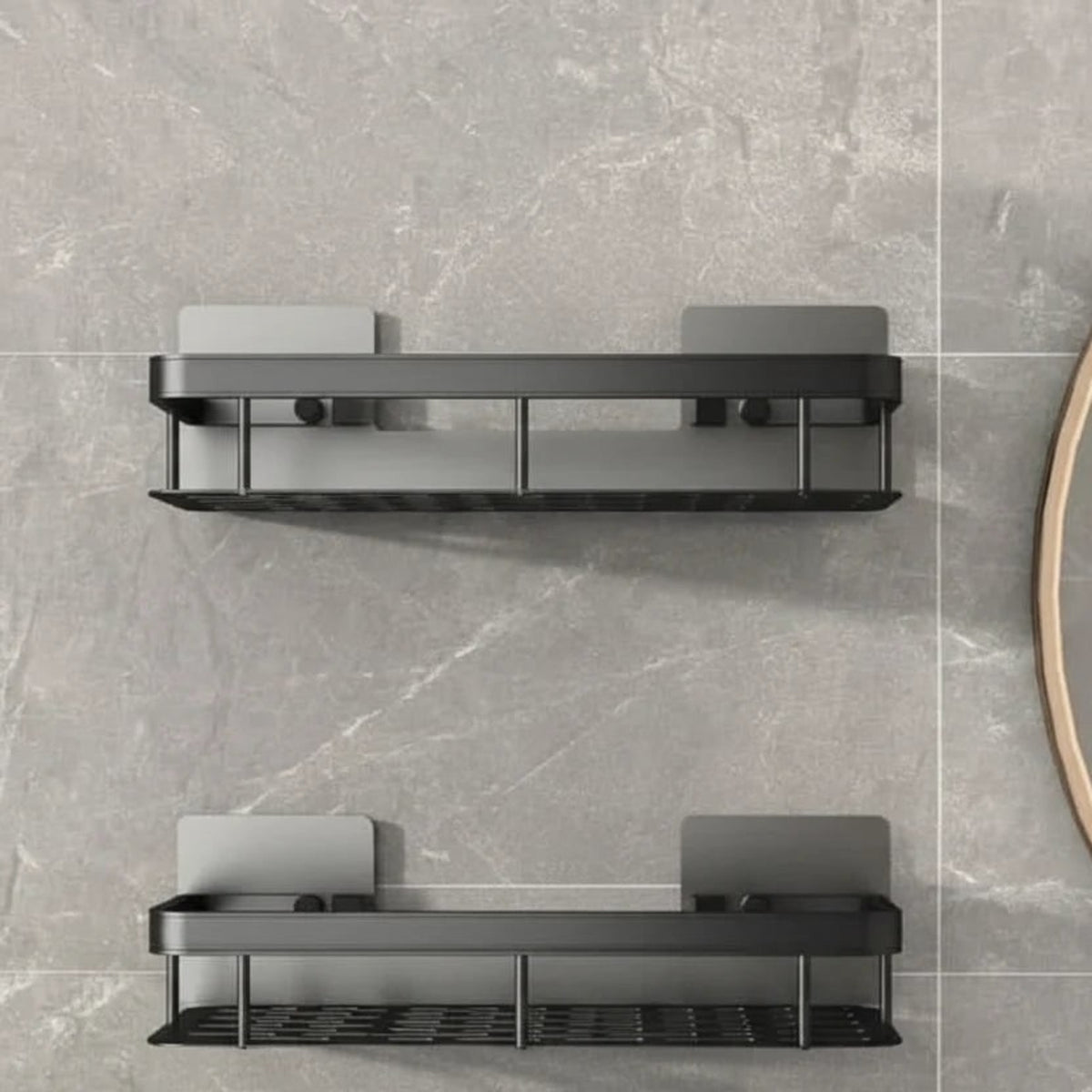Adhesive Bathroom Shelf Drill-Free Shower Caddy For Shampoo And Toiletries - Image 8