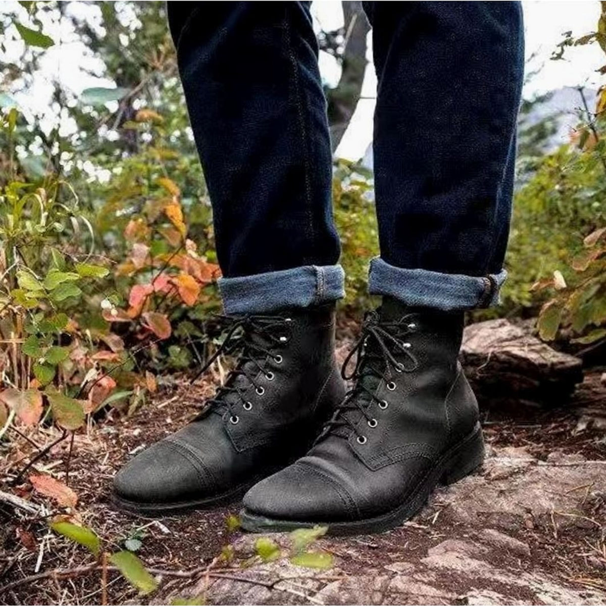 Ankle Boots with Insulated Leather Lace-Up and Lug Sole - Image 3
