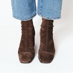 Ankle Boots with Suede Slouch Shaft and Block Heel - Image 2