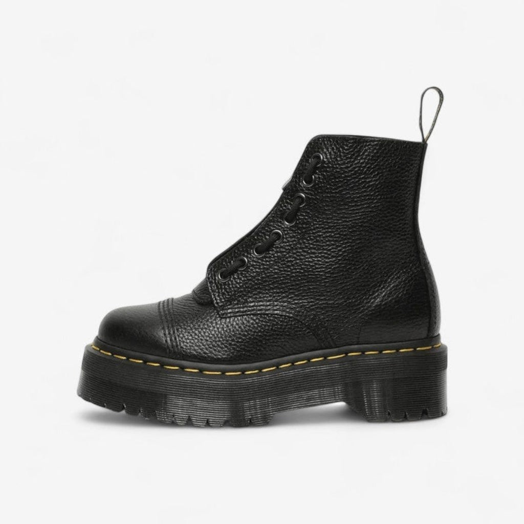 Ankle Boots with Supportive Front-Zip Design and Rubber Sole - Image 1