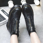 Ankle Boots with Supportive Front-Zip Design and Rubber Sole - Image 5