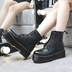 Ankle Boots with Supportive Front-Zip Design and Rubber Sole - Image 4