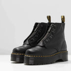 Ankle Boots with Supportive Front-Zip Design and Rubber Sole - Image 3