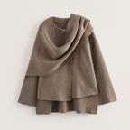 Asymmetric Collar Cardigan with Layering Relaxed Silhouette - hero