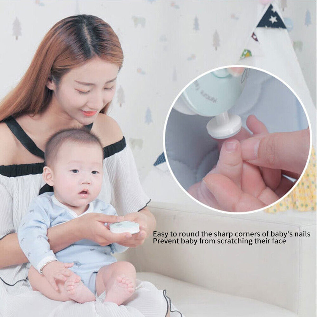 Baby Nail Trimmer With 6 Grinding Heads For Safe And Gentle Grooming - Image 3