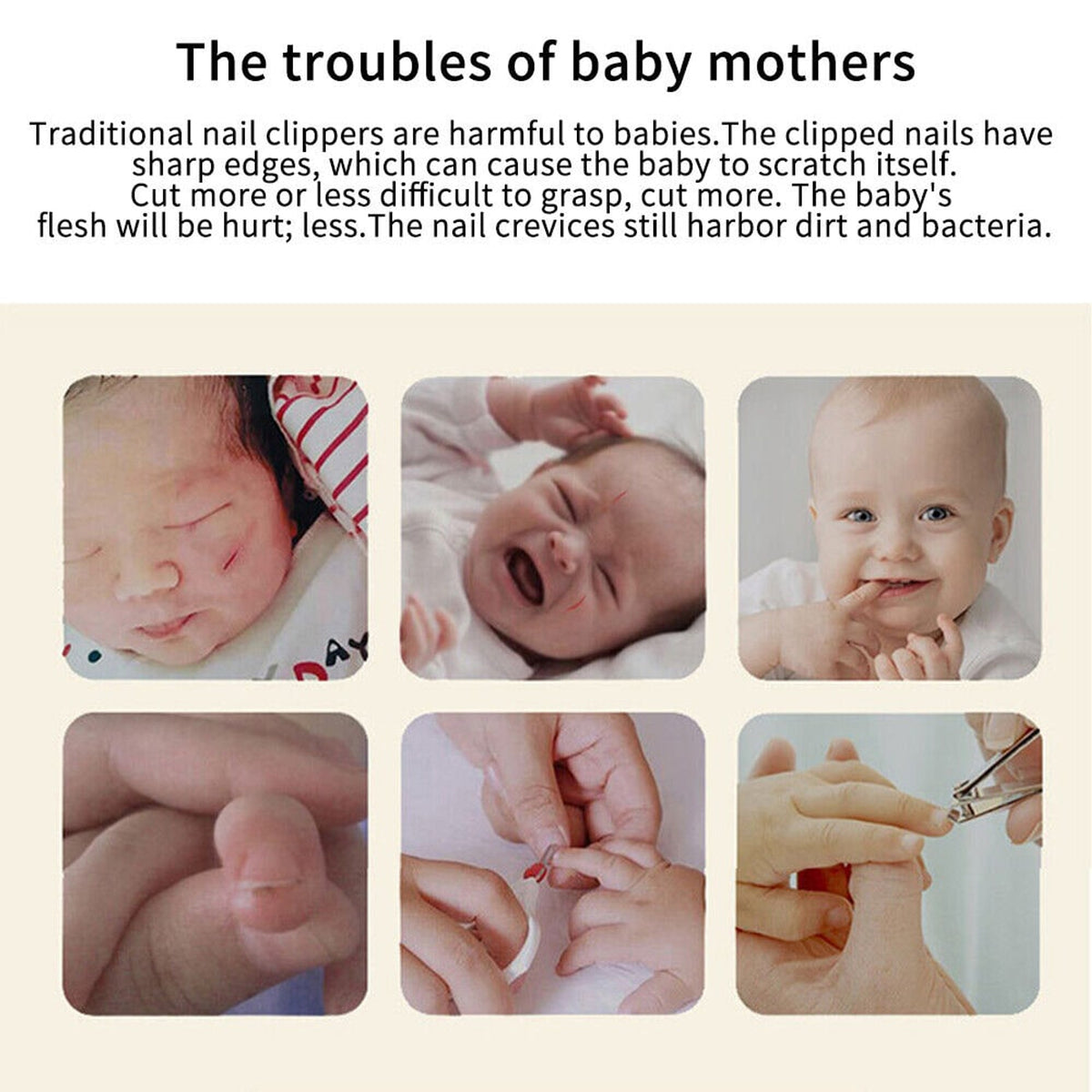 Baby Nail Trimmer With 6 Grinding Heads For Safe And Gentle Grooming - Image 4