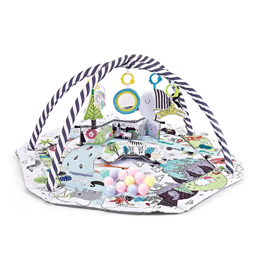 Baby Play Mat With 8-in-1 Sensory Development Centre And 6 Detachable Toys - Image 2