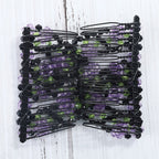 Beaded Hair Comb with Metal Clip and Decorative Beads - Image 3