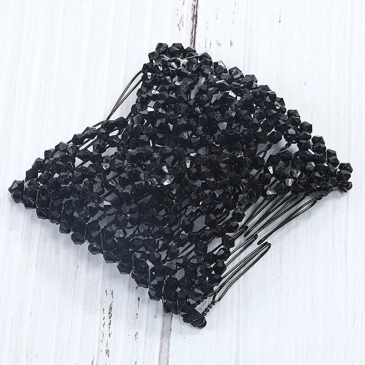 Beaded Hair Comb with Metal Clip and Decorative Beads - Image 6