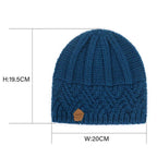 Beanies with Cable Knit Design and Tag - Image 5
