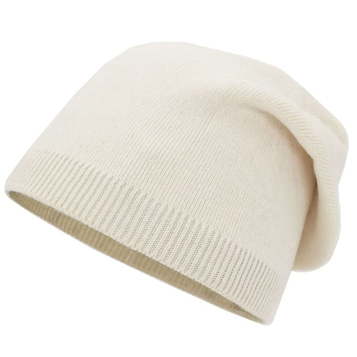 Beanies with Knit Slouchy Fit and Ribbed Cuff - Image 2